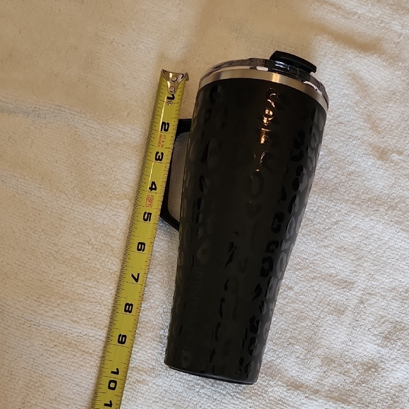 Stylish Black Leopard Print Travel Mug - Picture 7 of 7